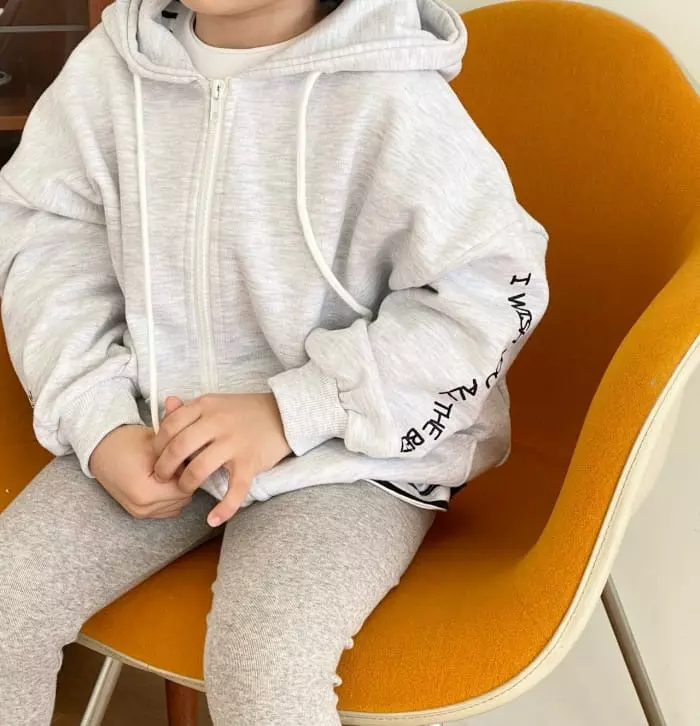 Garden - Korean Children Fashion - #childofig - Smile Lettering Hoody Zip-up - 8