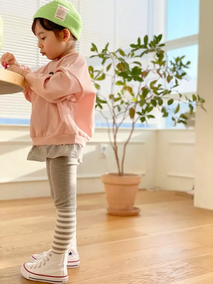 Garden - Korean Children Fashion - #childofig - Stripes Leggings - 12