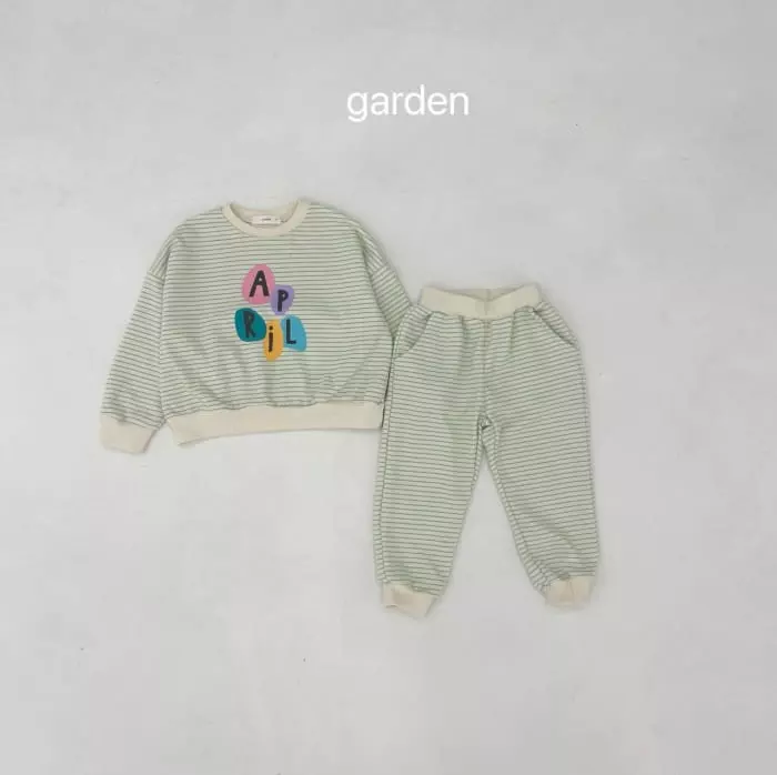 Garden - Korean Children Fashion - #childrensboutique - Stripes Paint Top Bottom Set - 10