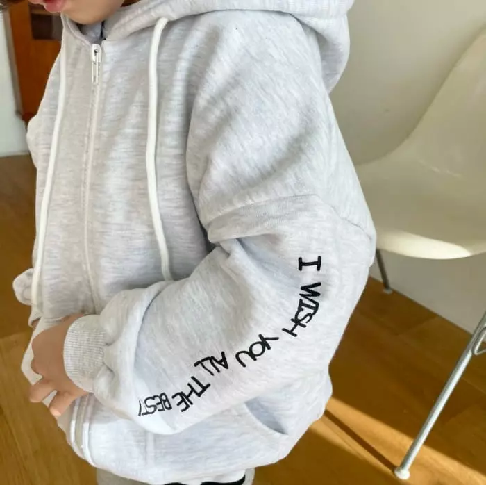 Garden - Korean Children Fashion - #childrensboutique - Smile Lettering Hoody Zip-up - 9