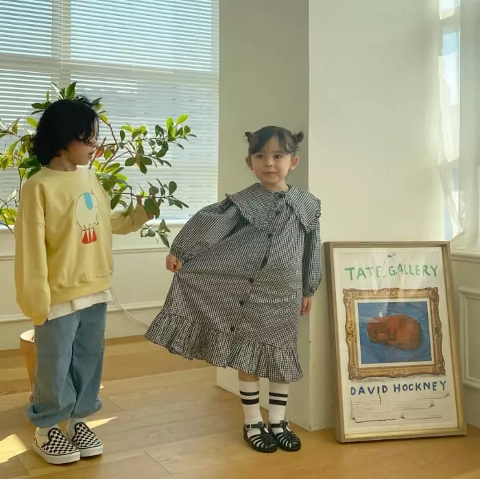 Garden - Korean Children Fashion - #childrensboutique - Check Frill One-piece - 6
