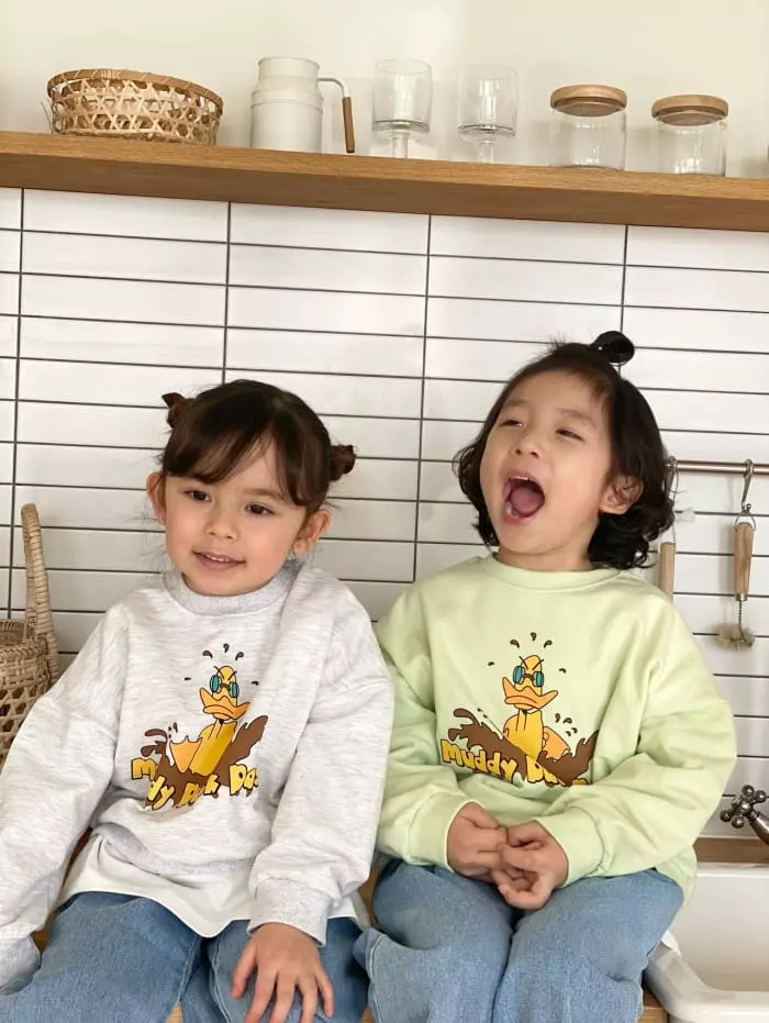 Garden - Korean Children Fashion - #childrensboutique - Duck Sweatshirt - 5