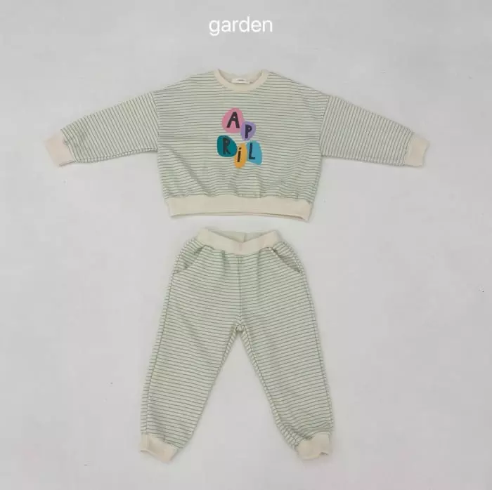 Garden - Korean Children Fashion - #designkidswear - Stripes Paint Top Bottom Set - 11