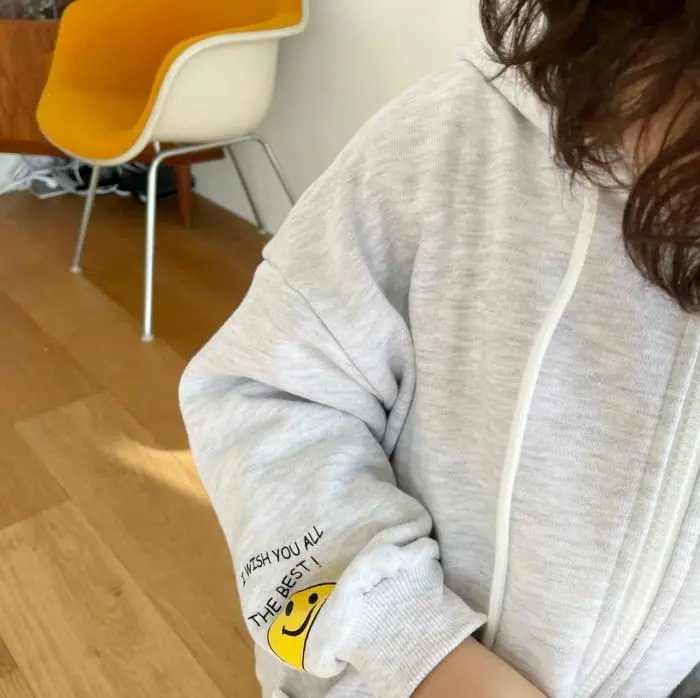 Garden - Korean Children Fashion - #designkidswear - Smile Lettering Hoody Zip-up - 10