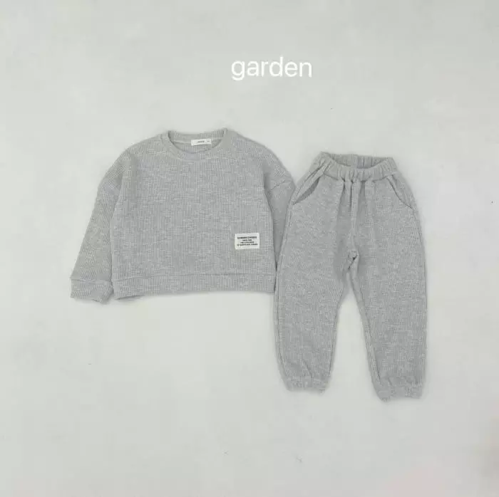 Garden - Korean Children Fashion - #designkidswear - Waffle Top Bottom Set - 8