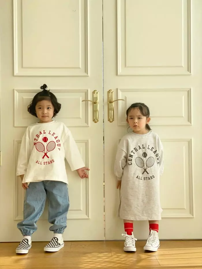 Garden - Korean Children Fashion - #designkidswear - Tennis Embroidery Tee - 4