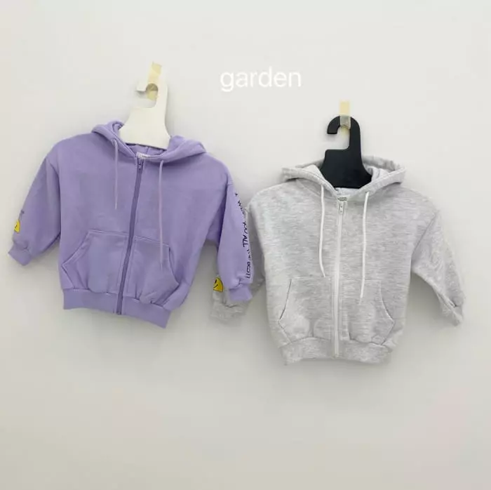 Garden - Korean Children Fashion - #fashionkids - Smile Lettering Hoody Zip-up - 12