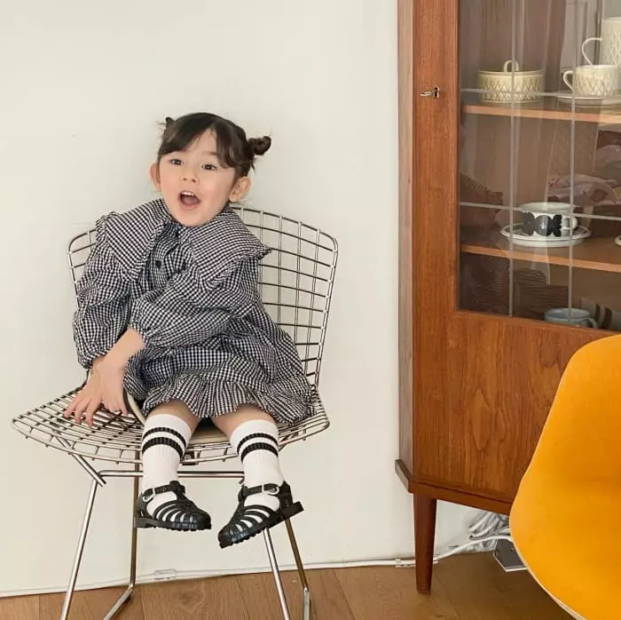 Garden - Korean Children Fashion - #fashionkids - Check Frill One-piece - 9