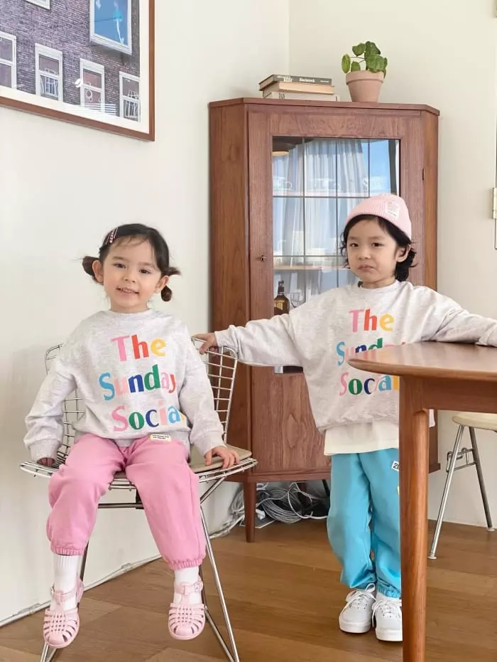 Garden - Korean Children Fashion - #kidsshorts - Sunday Sweatshirt Bottom Set - 5