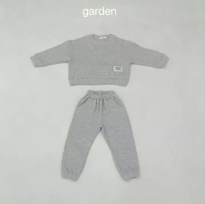 Garden - Korean Children Fashion - #kidsshorts - Waffle Top Bottom Set - 11