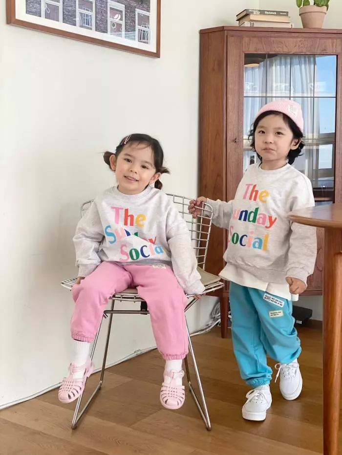 Garden - Korean Children Fashion - #kidsstore - Sunday Sweatshirt Bottom Set - 6