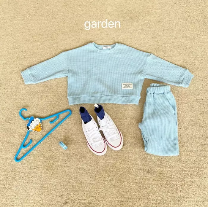 Garden - Korean Children Fashion - #kidsstore - Waffle Top Bottom Set - 12