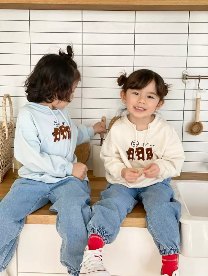 Garden - Korean Children Fashion - #kidsstore - Bear Embroidery Sweatshirt - 5