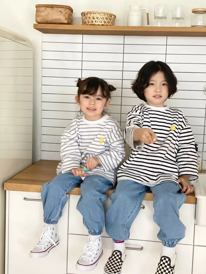 Garden - Korean Children Fashion - #kidsstore - Stripes Smile Tee - 3