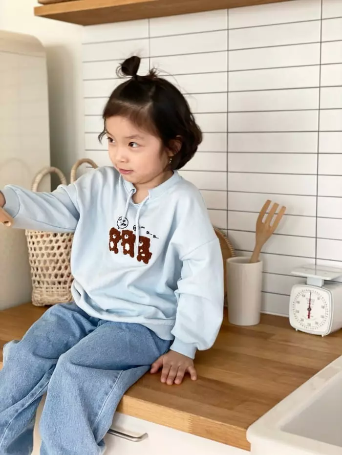 Garden - Korean Children Fashion - #kidzfashiontrend - Bear Embroidery Sweatshirt - 6
