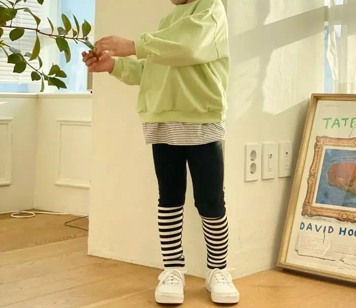 Garden - Korean Children Fashion - #kidzfashiontrend - Stripes Leggings - 3