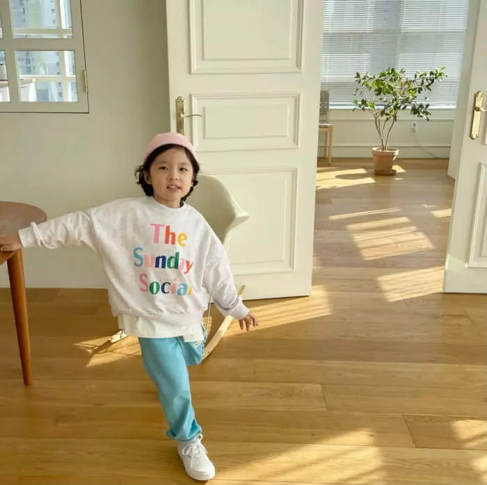 Garden - Korean Children Fashion - #magicofchildhood - Sunday Sweatshirt Bottom Set - 10