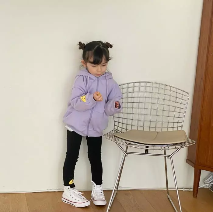 Garden - Korean Children Fashion - #littlefashionista - Smile Lettering Hoody Zip-up - 4