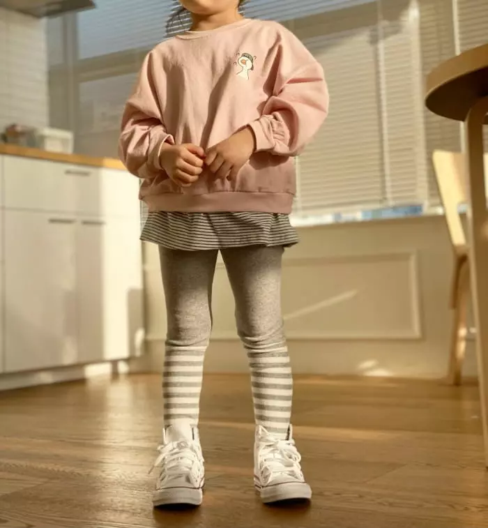 Garden - Korean Children Fashion - #magicofchildhood - Stripes Leggings - 6