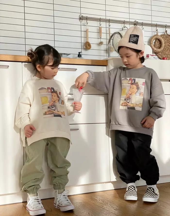 Garden - Korean Children Fashion - #minifashionista - Cotton Jogger Pants - 3