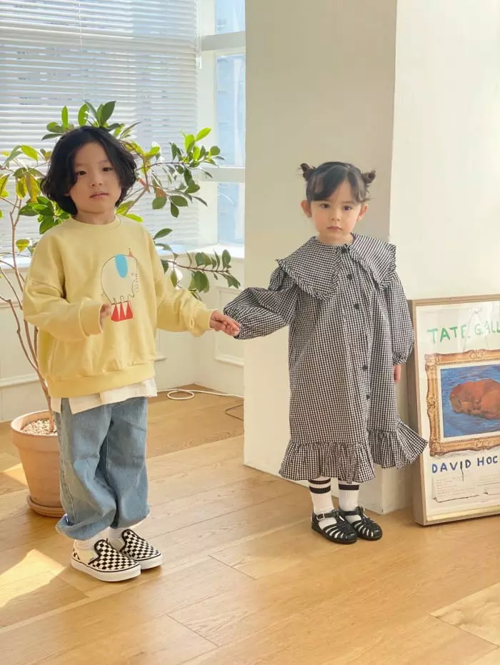 Garden - Korean Children Fashion - #minifashionista - Check Frill One-piece - 2