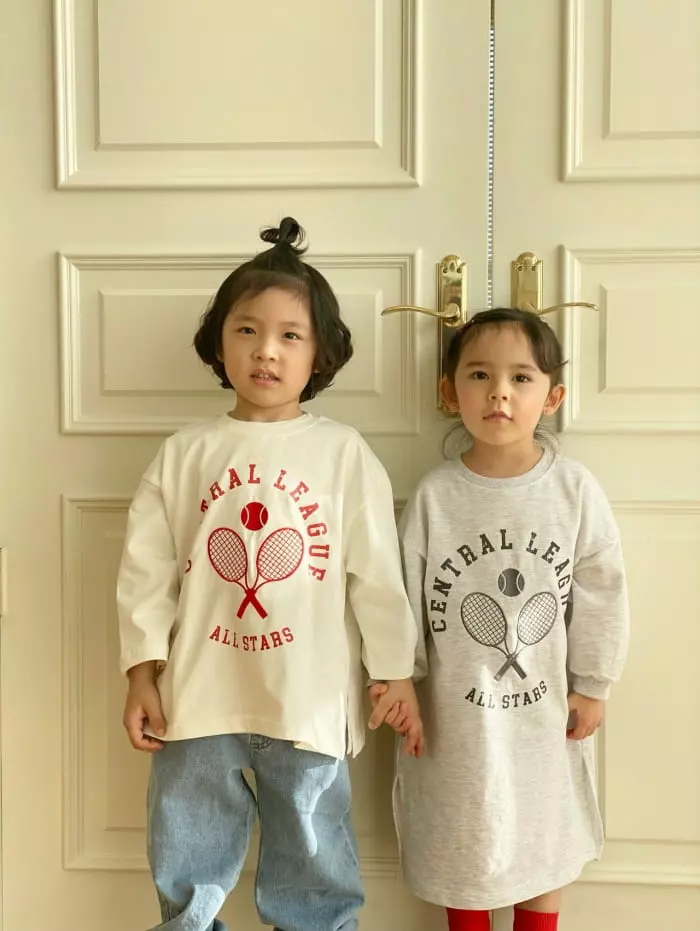 Garden - Korean Children Fashion - #minifashionista - Tennis Embroidery Tee - 12