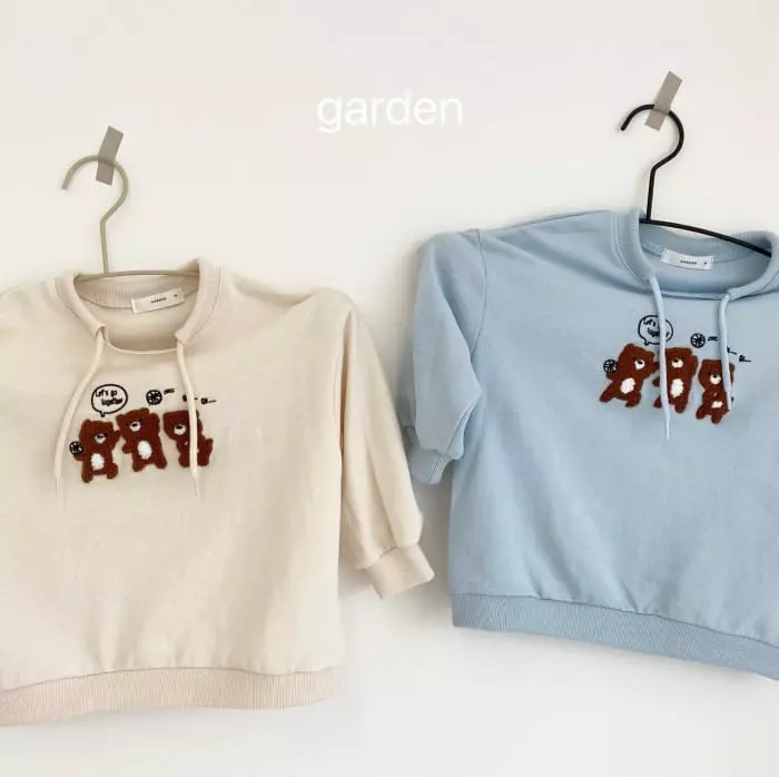 Garden - Korean Children Fashion - #minifashionista - Bear Embroidery Sweatshirt - 10