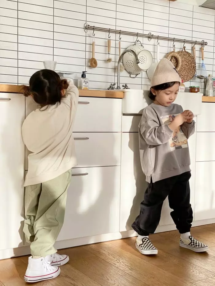 Garden - Korean Children Fashion - #minifashionista - Cotton Jogger Pants - 4