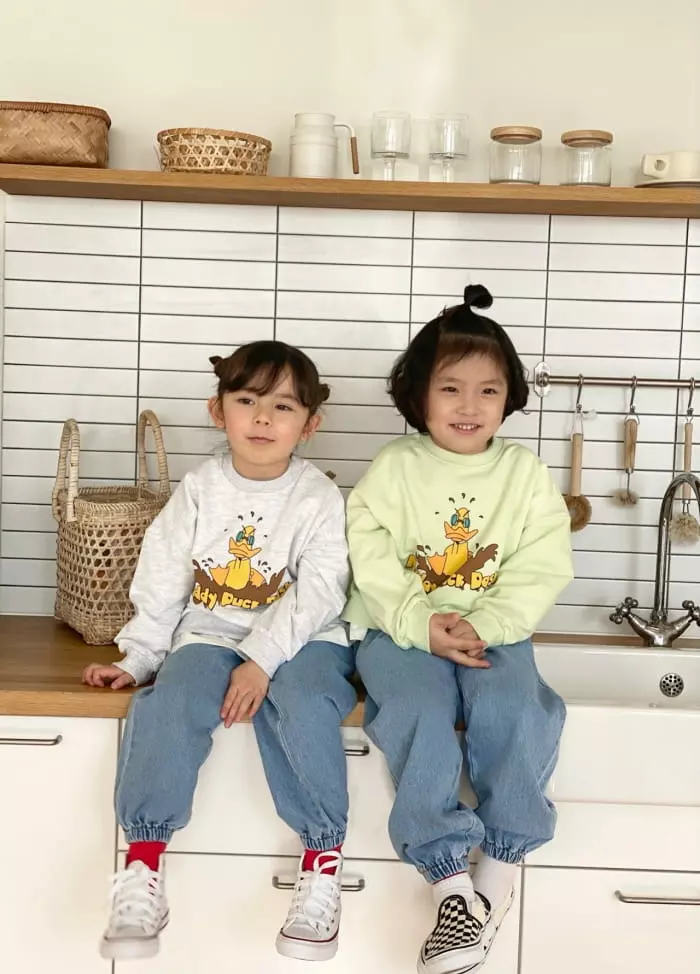 Garden - Korean Children Fashion - #prettylittlegirls - Duck Sweatshirt - 2