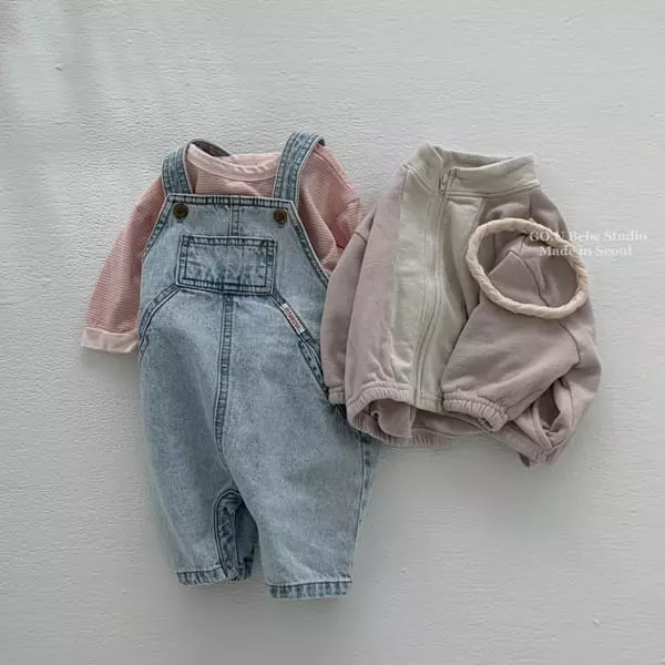 Go;u - Korean Baby Fashion - #babyboutiqueclothing - Bebe Siot Dungarees