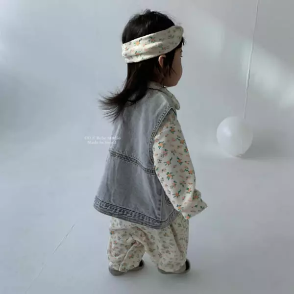 Go;u - Korean Baby Fashion - #babyclothing - Bebe Apricot Bodysuit with Hairband - 11