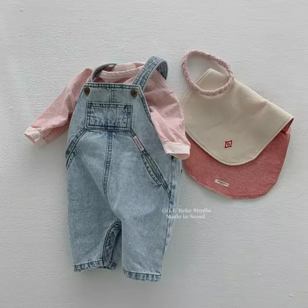 Go;u - Korean Baby Fashion - #babyclothing - Bebe Siot Dungarees - 2