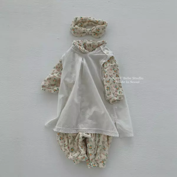 Go;u - Korean Baby Fashion - #babyfever - Bebe Lace One-piece - 5