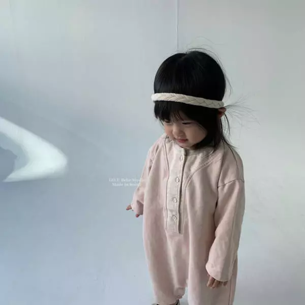Go;u - Korean Baby Fashion - #babygirlfashion - Button Long Bodysuit - 12