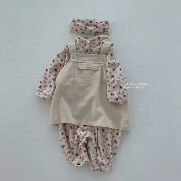 Go;u - Korean Baby Fashion - #babygirlfashion - Bebe Popo Dungarees Skirt - 7