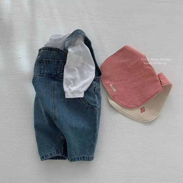 Go;u - Korean Baby Fashion - #babygirlfashion - Bebe Siot Dungarees - 5