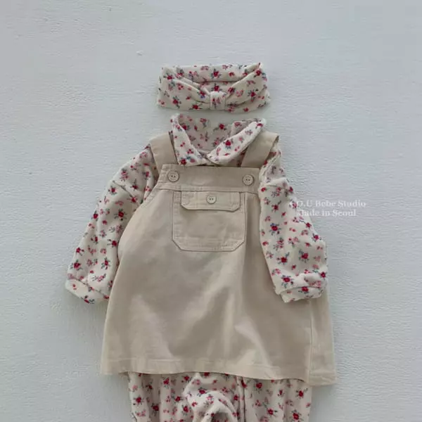 Go;u - Korean Baby Fashion - #babylifestyle - Bebe Popo Dungarees Skirt - 8
