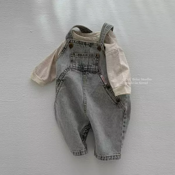 Go;u - Korean Baby Fashion - #babyoninstagram - Bebe Siot Dungarees - 7