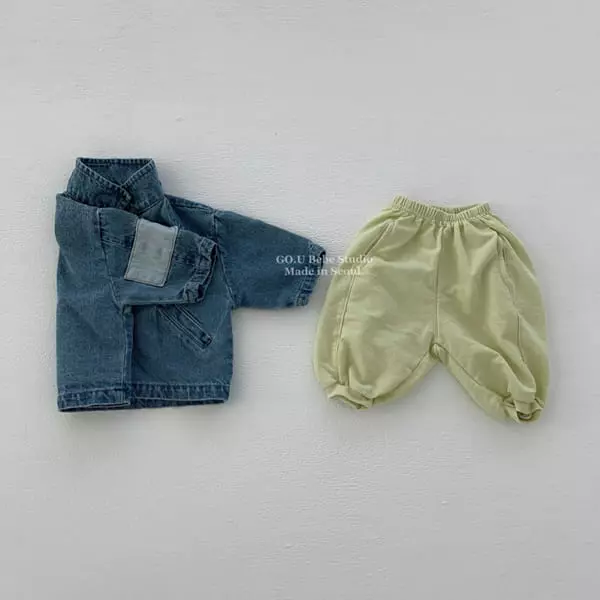 Go;u - Korean Baby Fashion - #babylifestyle - Beeb Front Pants - 4