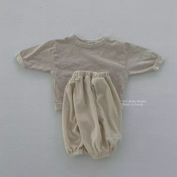 Go;u - Korean Baby Fashion - #babyootd - Bebe Tok Tak Pants - 3