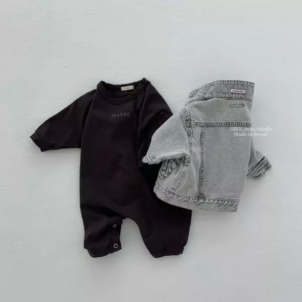 Go;u - Korean Baby Fashion - #babyoutfit - Bebe Square Denim Jacket - 8
