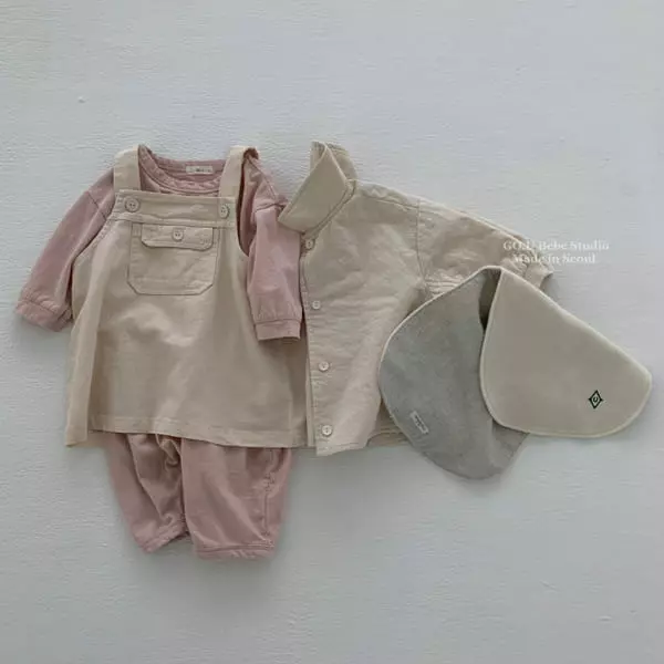 Go;u - Korean Baby Fashion - #babyoutfit - Bebe Popo Dungarees Skirt - 12