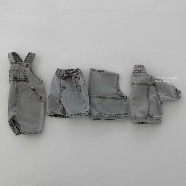 Go;u - Korean Baby Fashion - #babyoutfit - Bebe Siot Dungarees - 10