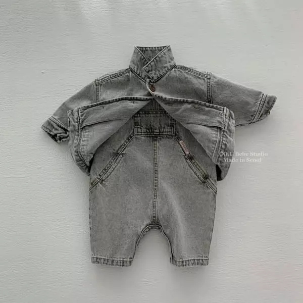 Go;u - Korean Baby Fashion - #babyoutfit - Bebe Siot Dungarees - 9