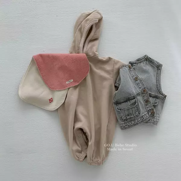 Go;u - Korean Baby Fashion - #babyoutfit - Bebe Hoody Bodysuit - 4