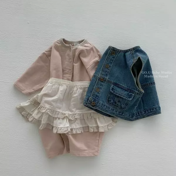 Go;u - Korean Baby Fashion - #babywear - Button Long Bodysuit - 3