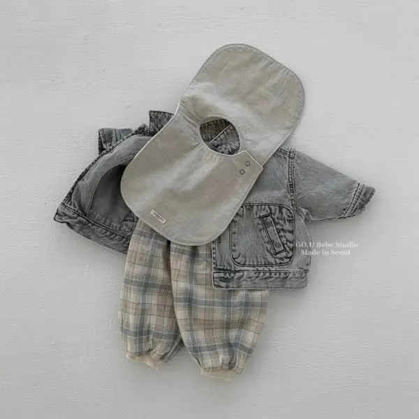 Go;u - Korean Baby Fashion - #onlinebabyboutique - Bebe Square Denim Jacket - 11