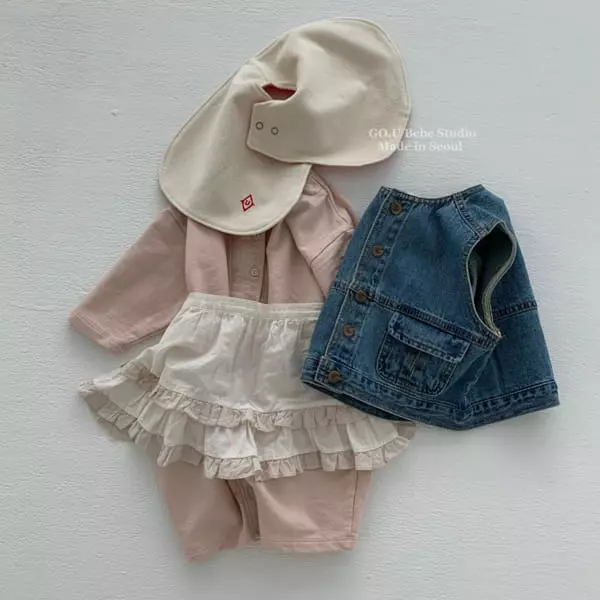 Go;u - Korean Baby Fashion - #babywear - Button Long Bodysuit - 4
