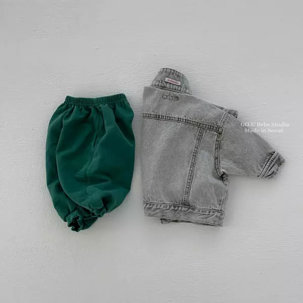 Go;u - Korean Baby Fashion - #onlinebabyshop - Bebe Square Denim Jacket - 12