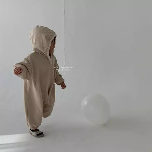 Go;u - Korean Baby Fashion - #onlinebabyshop - Bebe Hoody Bodysuit - 6